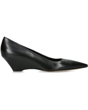 The Row Liisa Leather Wedge Court Shoes 45 - Black