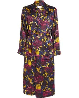 Harrods Silk Toile Night Robe - Red