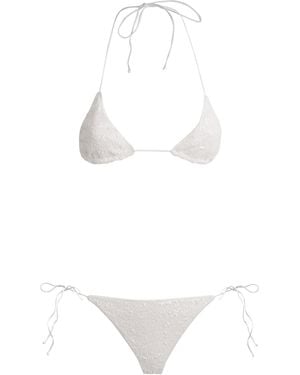 Oséree Sequinned Bikini - White