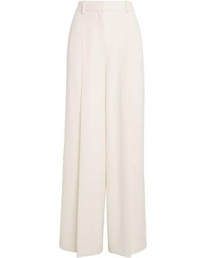 Theory Admiral Crepe Wide-Leg Trousers - White