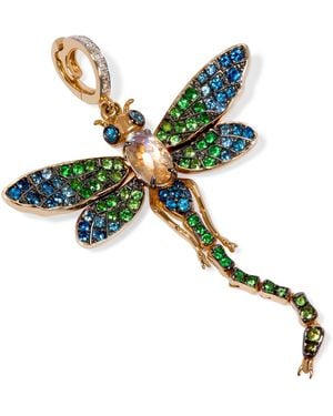 Annoushka Diamond, Sapphire, Tsavorite And Moonstone Mythology Dragonfly Pendant - Green