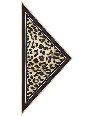 Givenchy Silk Leopard Print Scarf - Black
