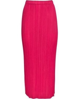 Pleats Please Issey Miyake New Colourful Basics 4 Midi Skirt - Pink