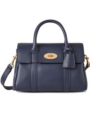 Mulberry Small Leather Bayswater Satchel Bag - Blue