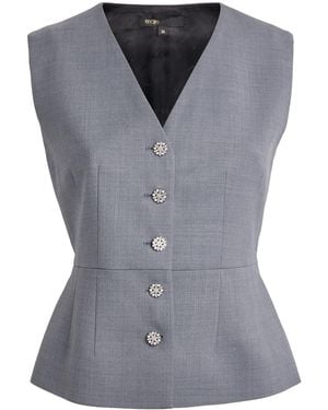 Maje Wool-Blend Waistcoat - Blue