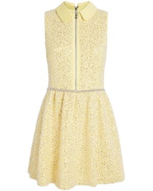 Alice + Olivia Embellished Ellis Mini Dress - Yellow