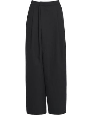 Source Unknown Pleated Wide-Leg Leiko Trousers - Black