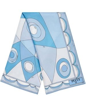 PUCCI Silk Occhi Scarf - Blue