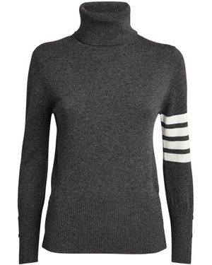 Thom Browne Cashmere 4-Bar Rollneck Jumper - Black