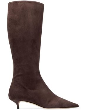 Jimmy Choo Amis 35 Suede Knee-High Boots - Brown