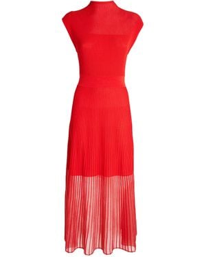 ME+EM Me+em Pleated-skirt Maxi Dress - Red