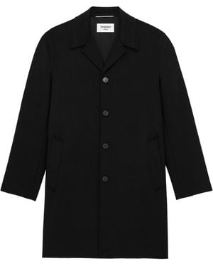 Saint Laurent Double-Faced Cashmere Overcoat - Black