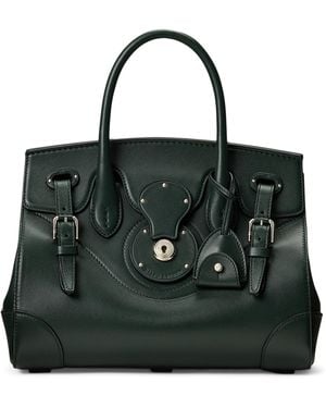 Ralph Lauren Leather Soft Ricky 27 Top-Handle Bag - Black