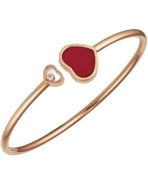 Chopard And Diamond Happy Hearts Bangle - Pink