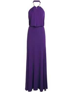 Rabanne Chain-Detail Halterneck Gown - Purple