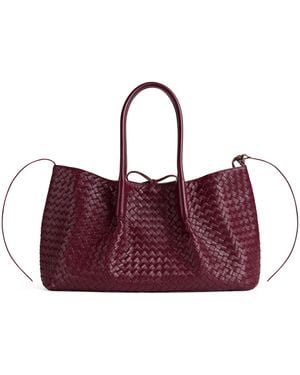 Bottega Veneta Leather Pinacoteca Tote Bag - Purple