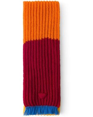 Prada Virgin Wool Triangle Scarf - Red