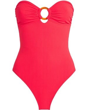 Melissa Odabash Bandeau Cozumel Swimsuit - Red