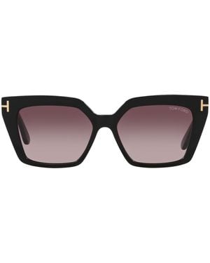 Tom Ford Acetate Winona Cat Eye Sunglasses - Brown