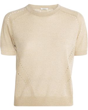 JOSEPH Metallic Lurex Lille Top - White