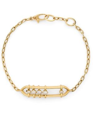 Jade Trau And Diamond Penelope Bracelet - Metallic