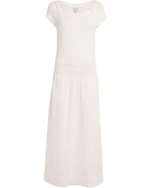 ME+EM Mixed Media Maxi Dress - White