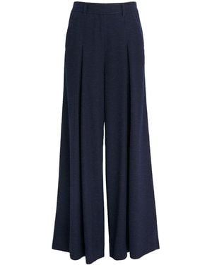 ME+EM Very Wide Pleated Pants - Blue