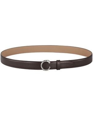 Cartier Small Leather Panthère De Belt - Brown