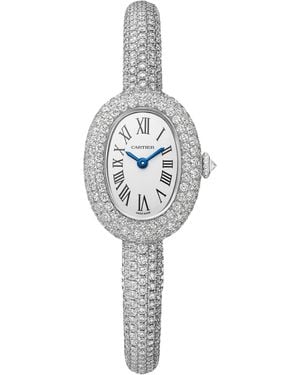 Cartier Mini And Diamond Baignoire De Watch - White