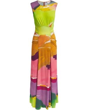 Ulla Johnson Printed Ruched Lana Maxi Dress - Multicolour