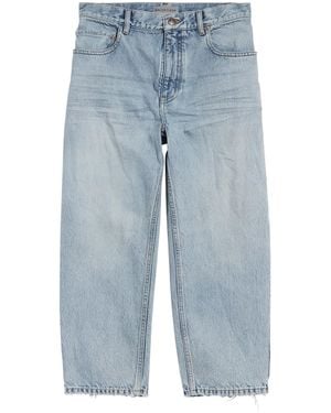 Balenciaga Jackie Cropped Straight-Leg Jeans - Blue