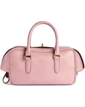Balenciaga Lambskin Le 7 Bowling Bag - Pink
