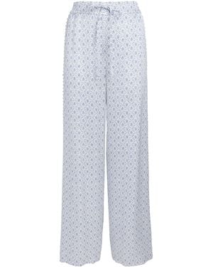Claudie Pierlot Printed Wide-Leg Trousers - White