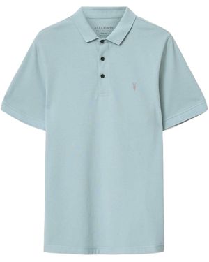 AllSaints Organic Cotton Reform Polo Shirt - Blue
