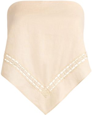 Jonathan Simkhai Linen-Hemp Lahni Top - Natural