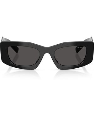 Prada Irregular Rectangle Sunglasses - Black