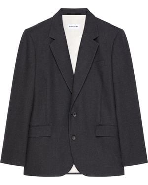 Givenchy Wool Single-Breasted Blazer - Blue