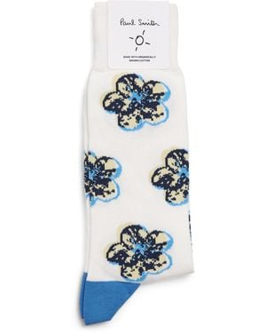 Paul Smith Floral Socks - Blue