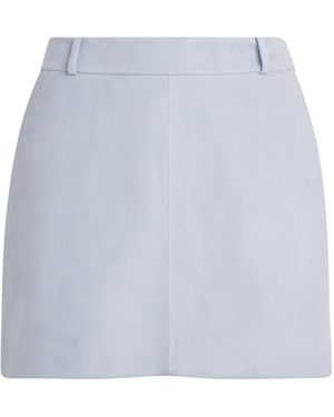 FRAME Suede Mini Skirt - Blue