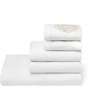 Versace Set Of 5 Medusa Gala Towels - White
