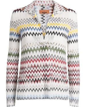 Missoni Micro-Chevron Blouse - White