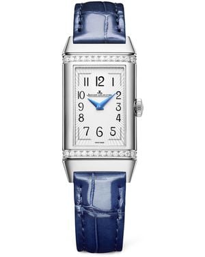 Jaeger-lecoultre Stainless Steel And Diamond Reverso One Duetto Watch - Blue