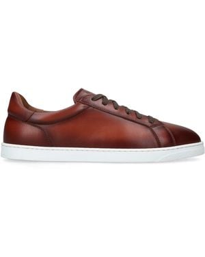 Magnanni Leather Low-Top Sneakers - Brown