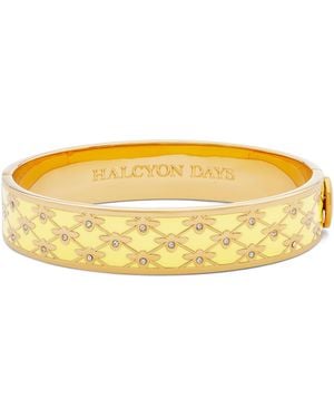 Halcyon Days Plated Enamel Bee Sparkle Bangle - Yellow