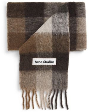 Acne Studios Check Fringe Scarf - Multicolour