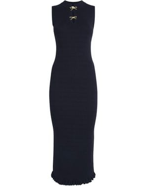 Claudie Pierlot Rib-Knit Midi Dress - Blue
