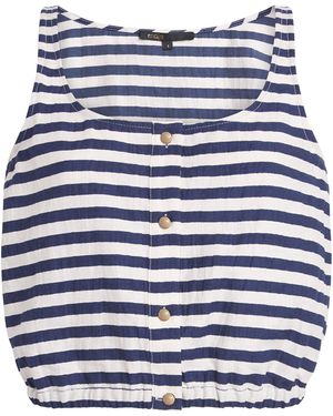 Maje Breton Stripe Tank Top - Blue