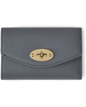 Mulberry Leather Folded Darley Wallet - Gray
