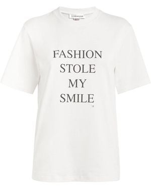 Victoria Beckham Graphic Slogan T-Shirt - White