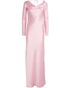 Anna October Satin Andarta Maxi Dress - Pink